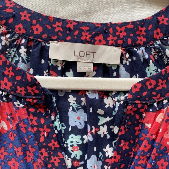Loft Floral Women's Top - Multicolor Size S - Picture 3 of 3